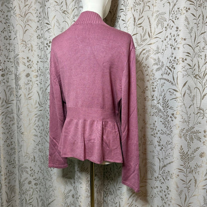 Grace Karin Rose Knit Cardigan Womens XL Coquette Romantic Academia Office Siren