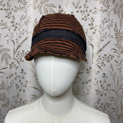 Flipside Hats Reversible Polka Dot Striped Cabbie Hat Driver Boho Slow Fashion