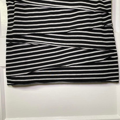 Verve Ami Gray & Black Striped Sleeveless Top Large Womens Minimalist Mod Goth