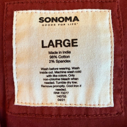 Sonoma Cotton Stretch Utility Field Jacket Women L Rust Gorpcore Workwear Fall