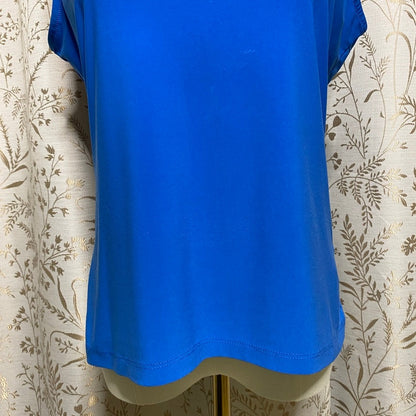 Tommy Hilfiger Royal Blue Keyhole Grommet Tank Top Small Sailor Chic Minimalist