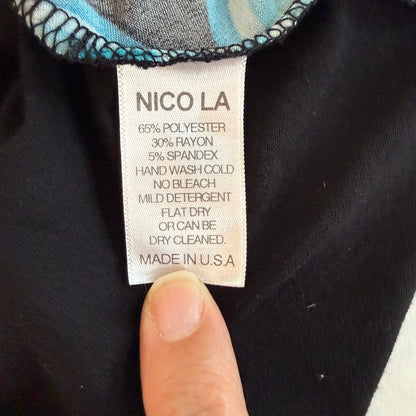 Nicola Antoni Abstract Circle Graphic Tunic Dress Women XL Mod Retro Art to Wear