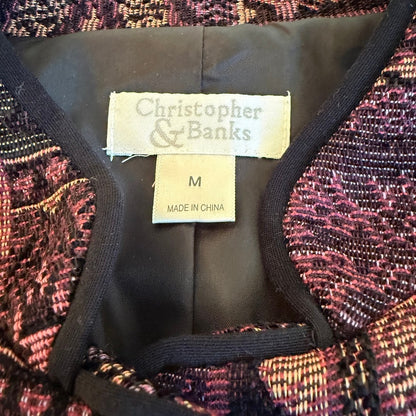 Christopher & Banks Vintage Tapestry Jacket Womens M Purple Whimsigoth Steampunk