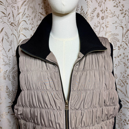 Calvin Klein Performance Quilted Puffer Vest Women 3X Taupe Athleisure Gorpcore