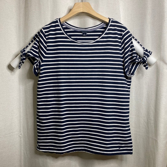 Nautica Striped Top Womens XL Coastal Nautical Sailor Chic Soft Norm Vacation