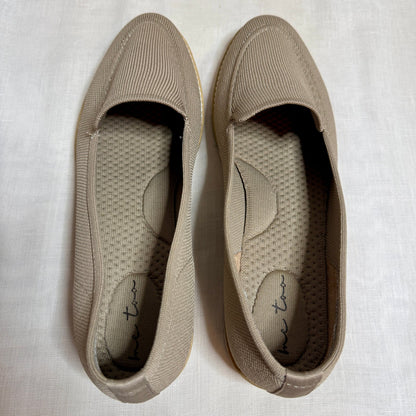 Me Too Wedge Slip-On Loafers Women 11 Beige Light Academia Comfort Office Travel