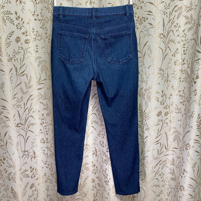 Uniqlo Ultra Stretch Denim Leggings Small Indigo Minimalist Clean Girl Capsule