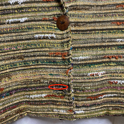 Shaver Lake Striped Knit Jacket Womens Large Vintage Boho Artsy Western Lodge