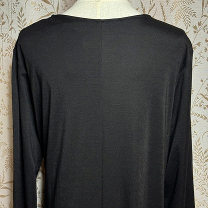 M&S Collection Knot Detail Maxi Dress Womens 18 Black Minimalist Elegant Formal