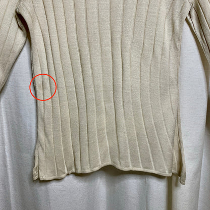 Long-Sleeve Ribbed Sweater Womens Small Academia Elevated Basics Minimalist