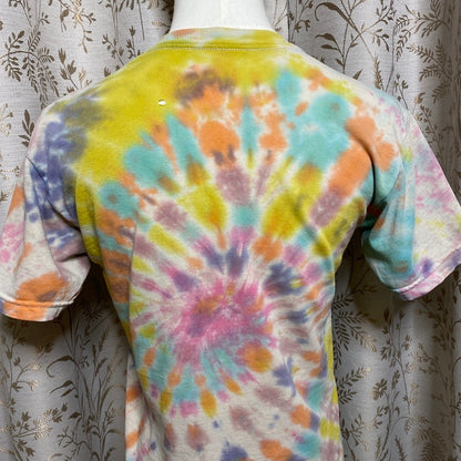 Hanes Tie Dye Spiral T-Shirt Kids 10-12 M Retro Hippie Boho Festival Kidcore