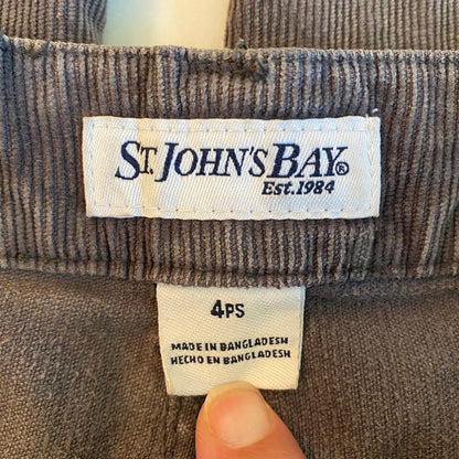 St Johns Bay Corduroy Pants 4PS Taupe Bootcut Stretch Whimsigoth Grunge Indie