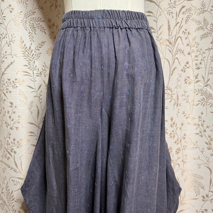 Linen Drop-Crotch Harem Pants Women Small Lantern Wings Avant Garde Lagenlook