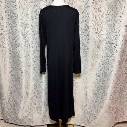 M&S Collection Knot Detail Maxi Dress Womens 18 Black Minimalist Elegant Formal