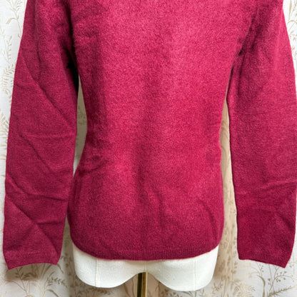 Charter Club Cranberry Cashmere Turtleneck Sweater Women Fits S Academia Office