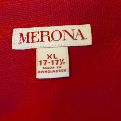 Merona Red Button Down Shirt Mens XL Academia Business Office Professional