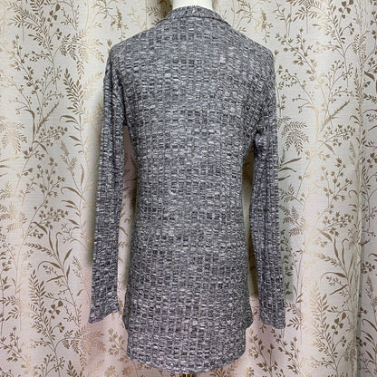 Art Class Marled Black/White Knit Cardigan Junior XL Minimalist Layering Pockets