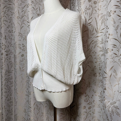 GRACE KARIN Open Knit Cardigan Women XL Shrug Boho Coastal Casual Minimalist