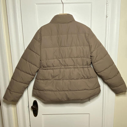 Tek Gear Puffer Jacket Womens XL Activewear Cozy Fall Minimalist Neutral Outdoor