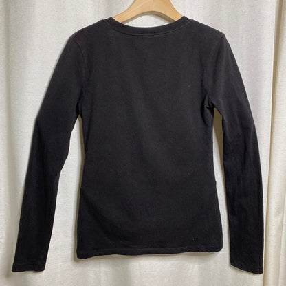 Zenna Outfitters Black Scoop Neck Top Womens S/XS 90s Style Minimalist Grunge