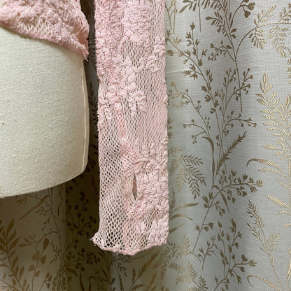 Free People Intimately Pink Lace Mock Neck Top XXS Balletcore Coquette Fairycore
