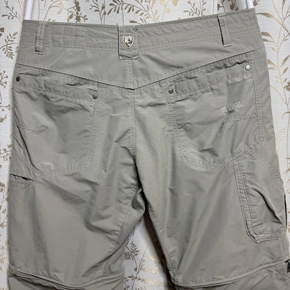 Kuhl Liberator Convertible Stealth Zip Off Pants Mens 34x32 Gray Hiking Outdoors