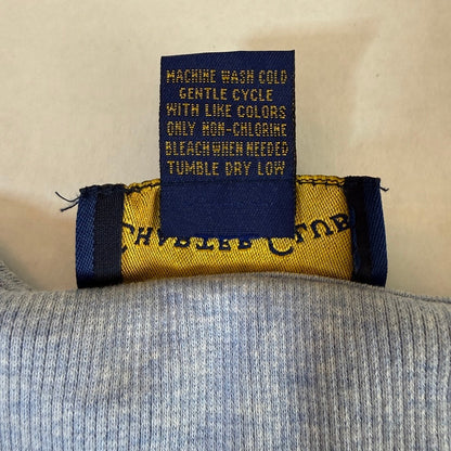 Charter Club Pima Cotton V Neck Henley Women L Blue Coastal Casual Americana