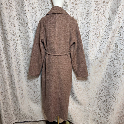Fourth + Bay Brushed Knit Robe Coat Women XL Trench Academia Cozy Quiet Luxury