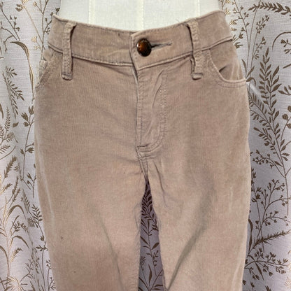 Calvin Klein Jeans Corduroy Straight Leg Pants Sz 4 Beige Tan Low Rise Stretch