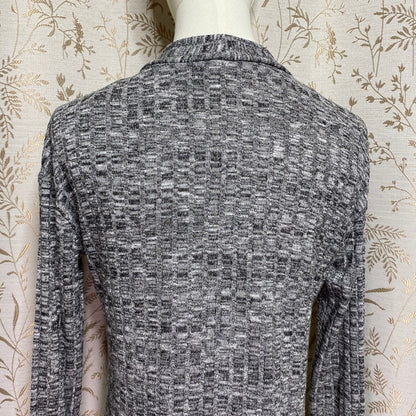 Art Class Marled Black/White Knit Cardigan Junior XL Minimalist Layering Pockets