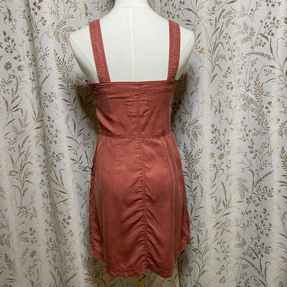 Abercrombie & Fitch Terracotta Overall Mini Dress XS Gorpcore Utility Barncore
