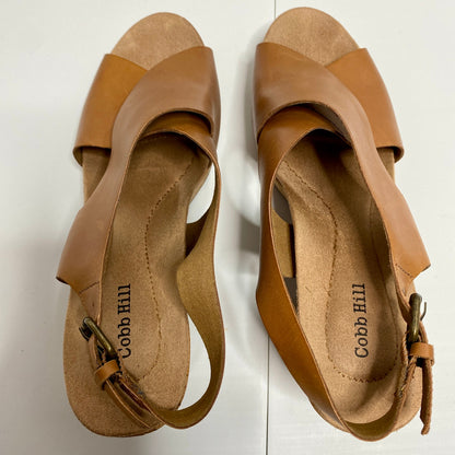 Cobb Hill Alleah Slingback Sandals Womens 8.5 Y2K Boho Chunky Festival Cork Heel