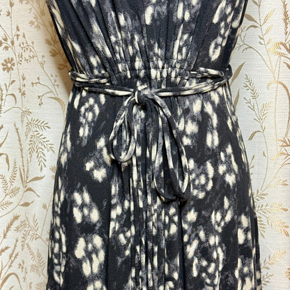 Moda International Leopard Print Maxi Dress Women L Stretch Boho Vintage Y2K