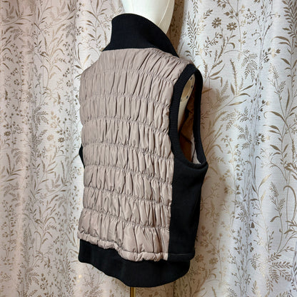 Calvin Klein Performance Quilted Puffer Vest Women 3X Taupe Athleisure Gorpcore