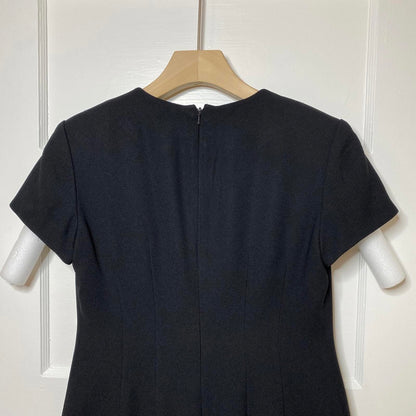 Vintage Preview Collection Little Black Pencil Dress Cropped Jacket Womens 4P