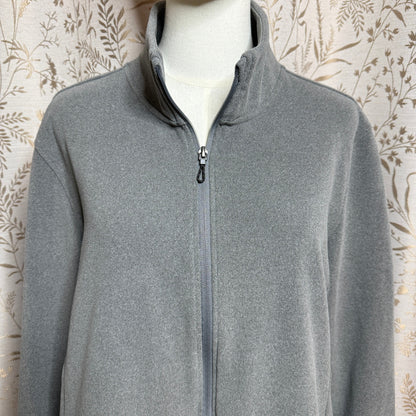Hi-Tec Full Zip Fleece Jacket Women XXL Gray Cozy Performance Workout Athleisure
