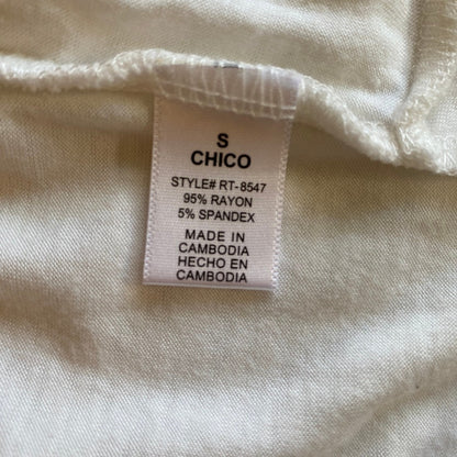 Zenana White Sleeveless Cardigan Small Subversive Basic Minimalist Lagenlook