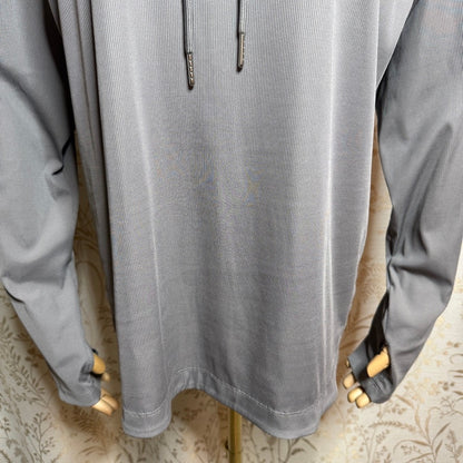 Sage Collective Lightweight Long Sleeve Ribbed Hoodie Women XL Thumbhole Stretch