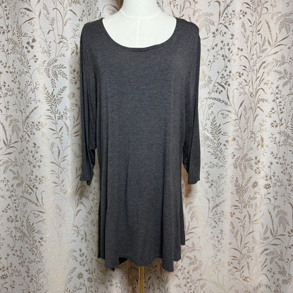 Apparel Love Stretch Tunic Top Gray Women L Casual Minimalist Loungewear Cozy