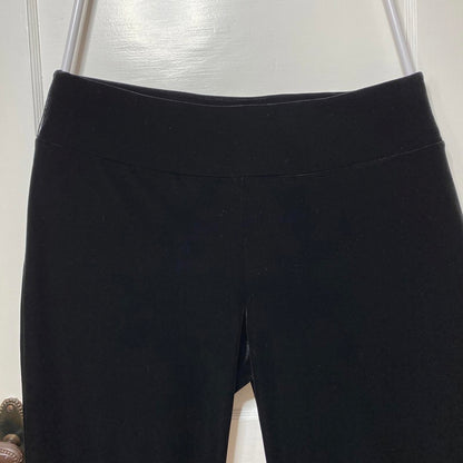 J.H. Collectibles Black Velvet Cropped Pull-On Pants Womens XL Stretch Office