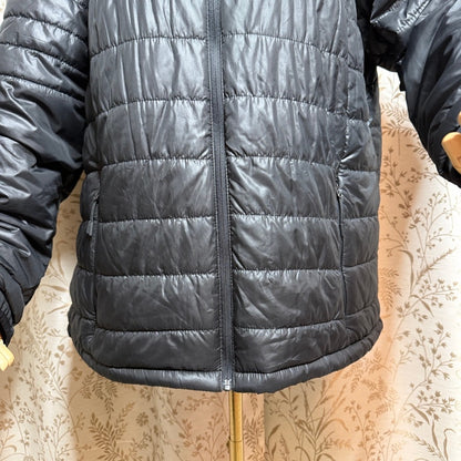 New Balance Full-Zip Quilted Hooded Puffer Jacket Women 1X Gorpcore Athleisure