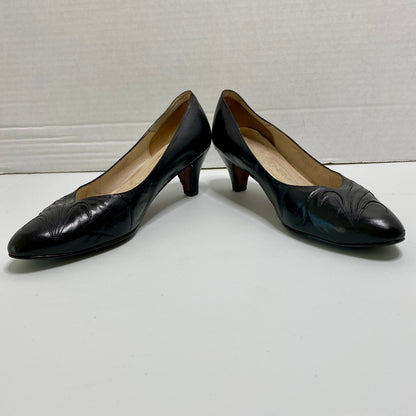 Florsheim Signature Vintage Kitten Heel Pumps 7.5 Office Siren Witchy Retro 80s