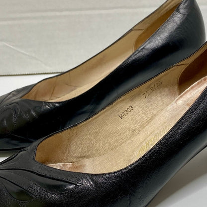 Florsheim Signature Vintage Kitten Heel Pumps 7.5 Retro Office Siren 80s Witchy