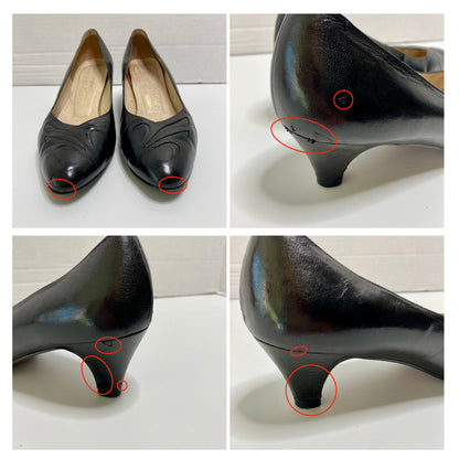 Florsheim Signature Vintage Kitten Heel Pumps 7.5 Office Siren Witchy Retro 80s