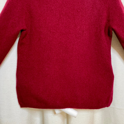 Charter Club 2-Ply Cashmere Turtleneck Sweater Womens Large Cranberry Luxury