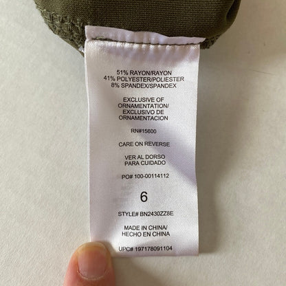 Democracy Ab Technology Cargo Pants 6 Olive Green Knit Utility Jogger High Rise