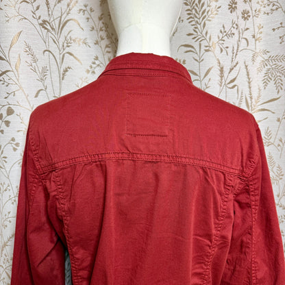 Sonoma Cotton Stretch Utility Field Jacket Women L Rust Gorpcore Workwear Fall