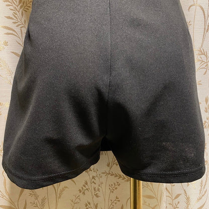 SHEIN Black Skort Wrap Mini Skirt Shorts Small Ring Detail Whimsigoth Goth Edgy