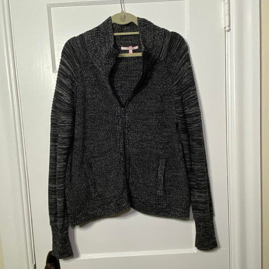 Victoria's Secret Boyfriend Style Knit Zip-Up Sweater Womens Large Y2K Boxy Cozy