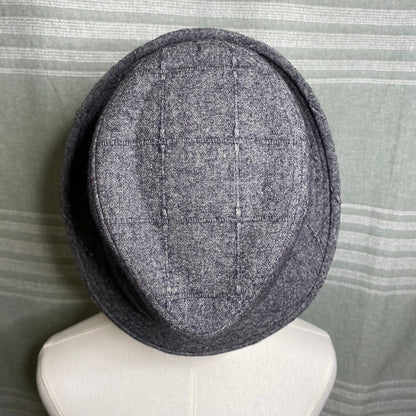 D&Y Gray Wool Blend Fedora Trilby Hat O/S Dark Academia Retro Mid-Century Modern